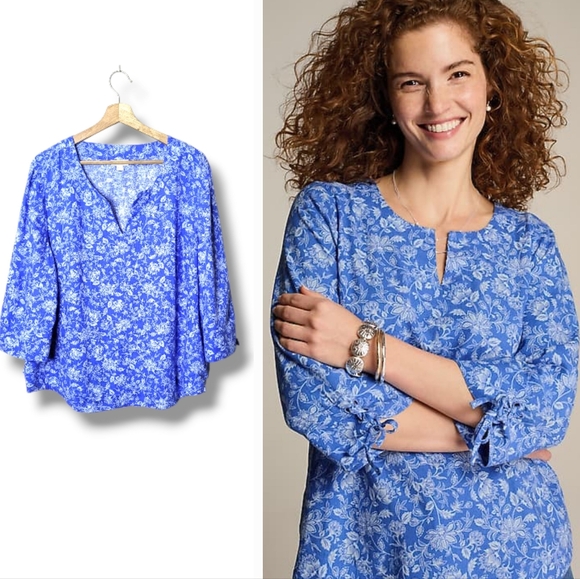 J. Jill Tie Sleeve Top Size XL - Picture 10 of 10